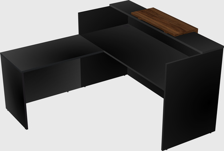 L-shaped modular reception