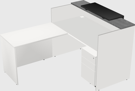 L-shaped modular reception