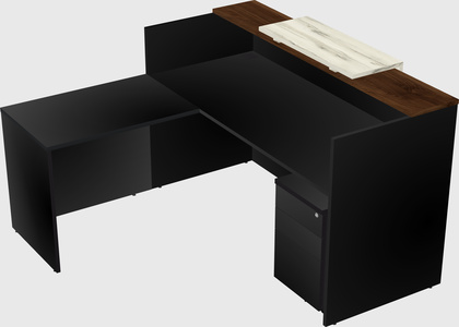 L-shaped modular reception
