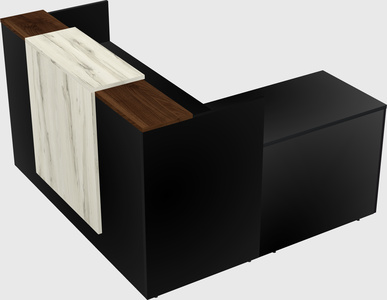 L-shaped modular reception