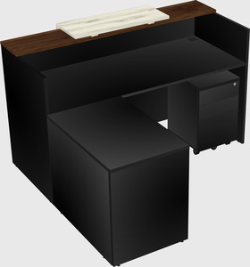 L-shaped modular reception