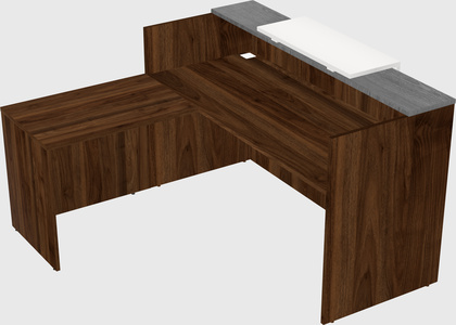 L-shaped modular reception