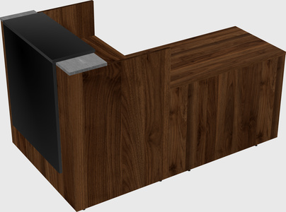 L-shaped modular reception