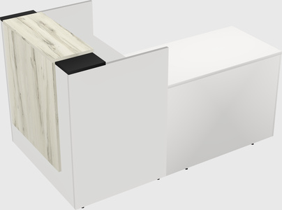 L-shaped modular reception
