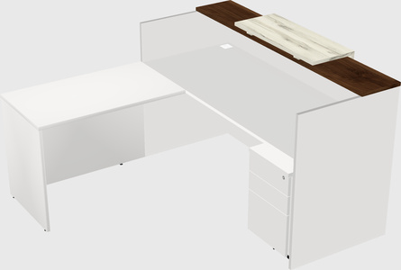 L-shaped modular reception