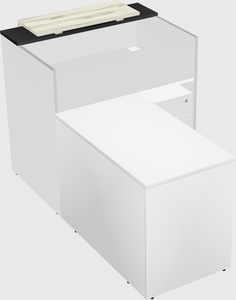 L-shaped modular reception