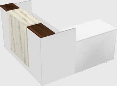 L-shaped modular reception