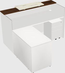 L-shaped modular reception