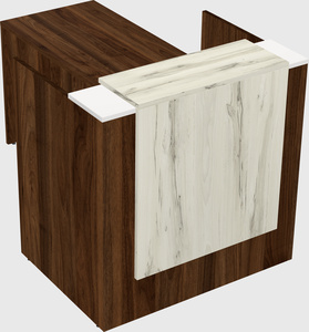 L-shaped modular reception