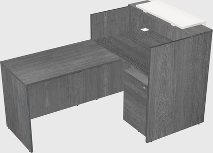 L-shaped modular reception