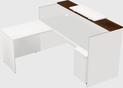 L-shaped modular reception