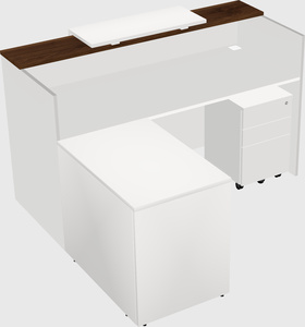L-shaped modular reception