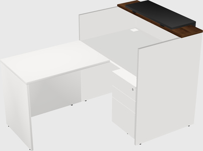 L-shaped modular reception