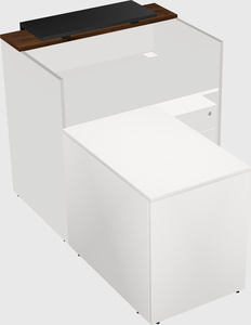 L-shaped modular reception