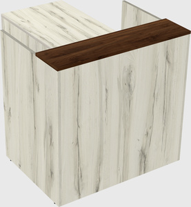 L-shaped modular reception