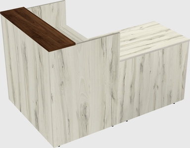 L-shaped modular reception