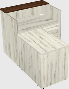 L-shaped modular reception