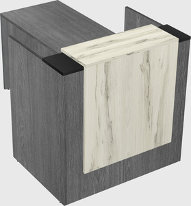 L-shaped modular reception