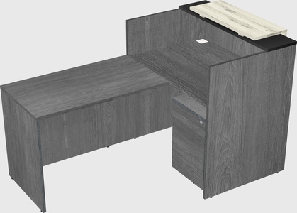 L-shaped modular reception