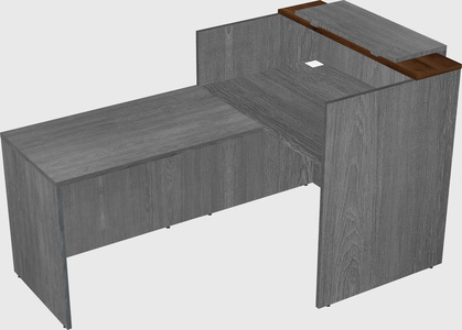 L-shaped modular reception