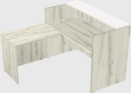 L-shaped modular reception
