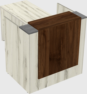 L-shaped modular reception