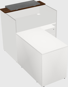 L-shaped modular reception