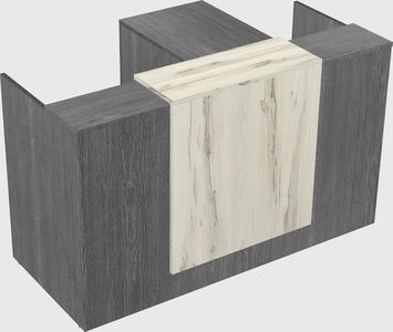 L-shaped modular reception