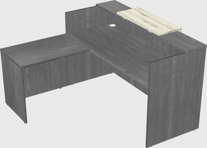 L-shaped modular reception