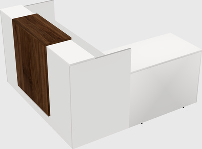 L-shaped modular reception