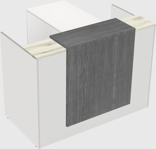 L-shaped modular reception