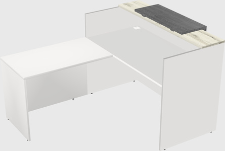 L-shaped modular reception