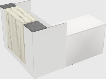 L-shaped modular reception