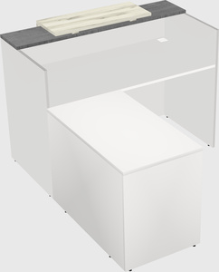 L-shaped modular reception