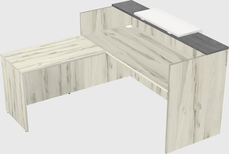 L-shaped modular reception