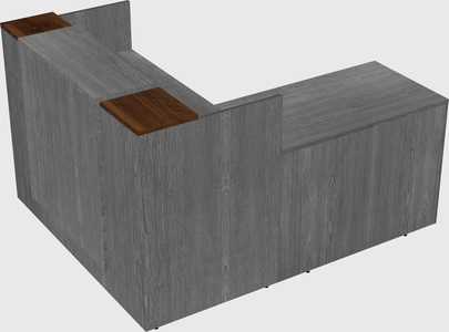 L-shaped modular reception