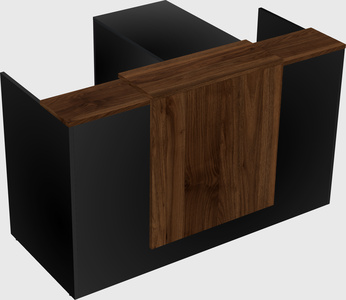 L-shaped modular reception