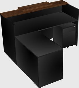 L-shaped modular reception