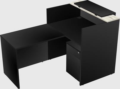 L-shaped modular reception