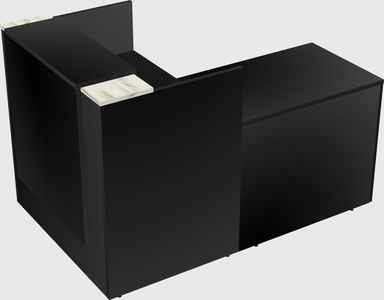 L-shaped modular reception