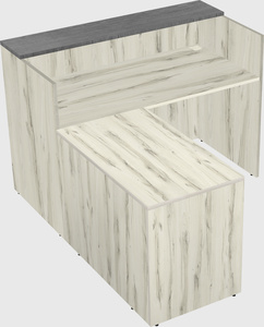 L-shaped modular reception