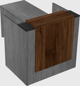 L-shaped modular reception
