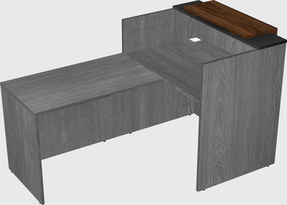 L-shaped modular reception