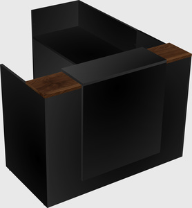 L-shaped modular reception