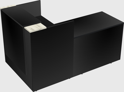 L-shaped modular reception