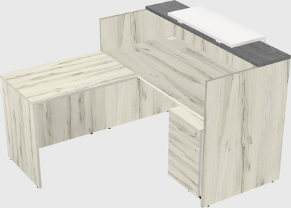 L-shaped modular reception