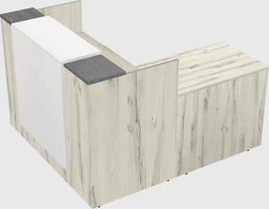 L-shaped modular reception