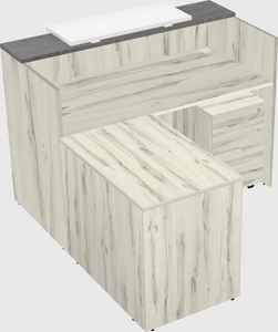 L-shaped modular reception
