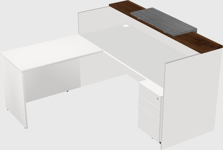 L-shaped modular reception
