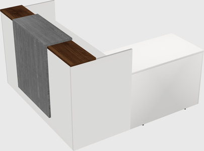 L-shaped modular reception